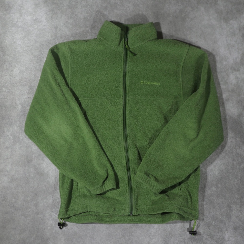 Columbia Full Zip Fleece Jacket Green Medium